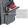 Sac à couches pour bébé organisateur intelligent sac à dos de voyage imperméable à l&#39;eau avec tapis à langer et pinces de poussette (gris) HCDP0052